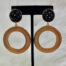Black & Gold Double Drop Hoop Earrings (Hanging Display)