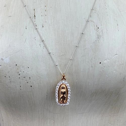 Gold Holy Mary Charm Necklace (On Display)