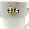 Gorgeous Sparkly Gold Plated Hammered Rivoli 12mm Swarovski® Crystal Earrings on 14K Gold Filled Earwires