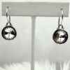 Hammered Rodium 12mm Swarovski® Crystal Earrings (hanging silver)