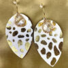 Leopard Teardrop Leather Earrings