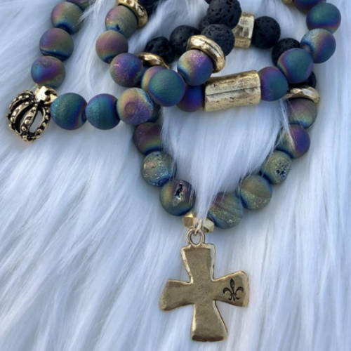 Rainbow Diffuser Bracelet (Set Of 3)