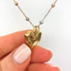 Rustic Heart Pendant Necklace (side)