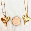Rustic Heart Pendant Necklace (size)