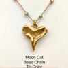 Rustic Heart Pendant Necklace (tri color)