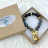 Hammered Crown Charm Tag Essential Oil Diffuser Bracelet (Main)