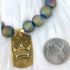 Hammered Crown Charm Tag Essential Oil Diffuser Bracelet (Main)