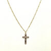 Gold Crucifix Charm Necklace