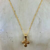 Gold Hammered Ancient Cross