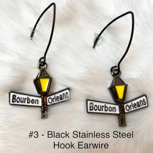 New Orleans Iconic Street Sign Earrings (Hook)