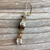 Floating Black & Gold Teardrop Earrings
