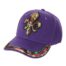 Purple Fleur De Lis Sequin Ball Cap