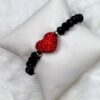 Red Rhinestone Heart Bracelet