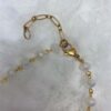 Antique Gold Cross With Marquise Charm Necklace