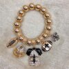 Fleur de Lis Football Bracelet