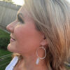 Rectangular Mother of Pearl Charm Earrings