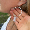 Rectangular Mother of Pearl Charm Earrings
