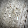 Rectangular Mother of Pearl Charm Earrings