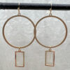 Rectangular Mother of Pearl Charm Earrings