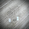 Rectangular Mother of Pearl Charm Earrings