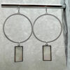 Rectangular Mother of Pearl Charm Earrings
