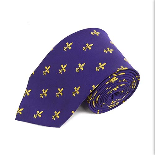 Purple Fleur-de-lis Tie