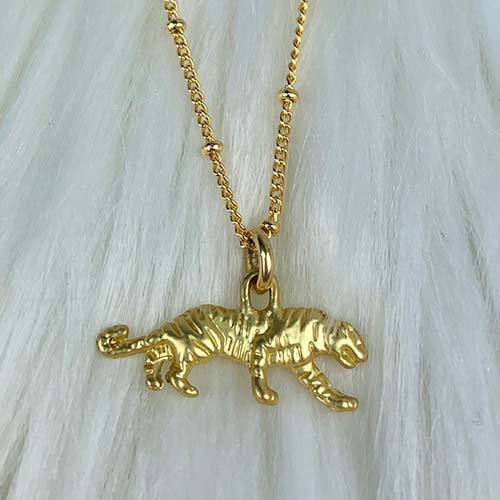 Pewter Tiger Necklace