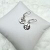Silver Crystal Fleur De Lis Earrings
