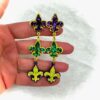 Fleur De Lis Dangle Earrings - Image 3