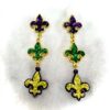Fleur De Lis Dangle Earrings - Image 2