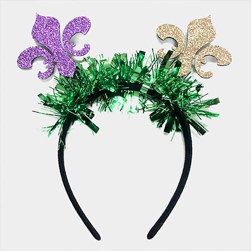 Glitter Mardi Gras Headband