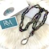 Stunning Multi-Color Faceted Glass 8mm Beaded Long Necklace
