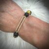 Therapeutic Black Lava Rock Bead & Gold Electroplated Lava Rock Bead Bracelet - Image 2