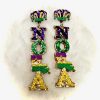 Mardi Gras Glittered Nola Dangle Earrings - Image 3