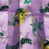 Lightweight Silk Feel Mask Mardi Gras Print Scarf - Image 2