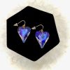Lovely Clear AB Heart Stone Dangle Earrings - Image 3