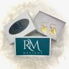 Lovely Clear AB Heart Stone Dangle Earrings - Image 4