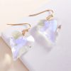 Lovely Clear AB Heart Stone Dangle Earrings