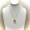 Beautiful Gold-Plated Faceted Glass Pendant - Image 2