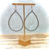 Lovely Pave Crystal Teardrop Silver & Gold -Plated Earrings - Image 4