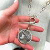 Vintage Ancient Greek 39mm Coin Reversible Pendant - Image 5
