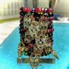 Halloween Gold-Plated, Clear Rhinestone Skull 7" Stretch Bracelet