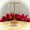 Gold-Plated Reindeer Earrings Faceted Round Crystal - Image 2