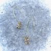Gold-Plated Reindeer Earrings Faceted Round Crystal - Image 6