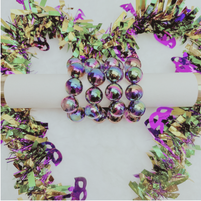 Bubble Mardi Gras Bracelet