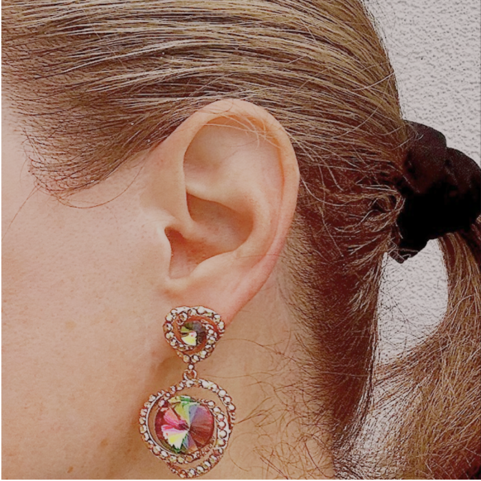 Brilliant Rhinestone Dangle Earrings - Image 3