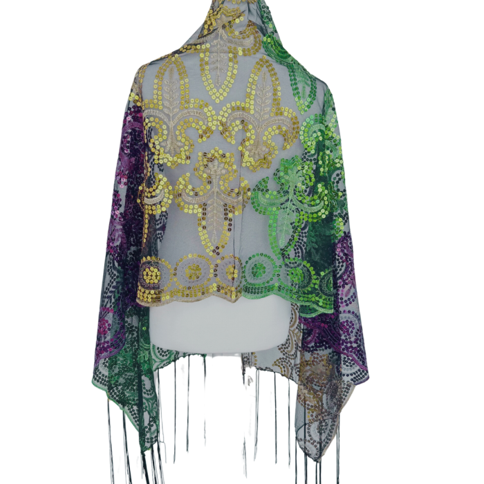 Mardi Gras Sequin Shawl - Image 3