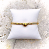 Sweet Gold Beaded Heart Bracelet