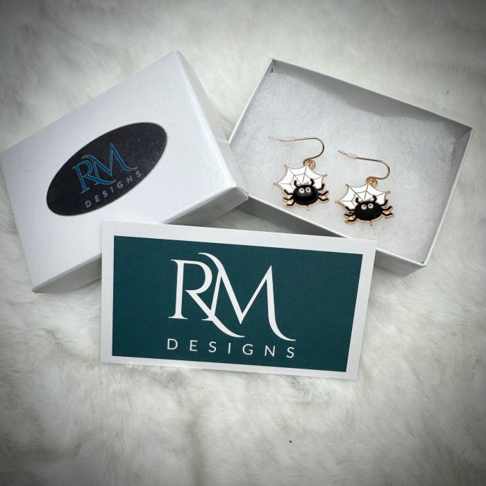 Halloween Spider Web Dangle Earrings - Image 5