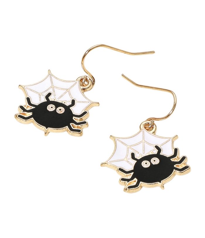 Halloween Spider Web Dangle Earrings